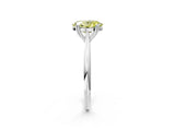 White gold Fancy Yellow Oval Cut Solitaire Diamond Ring with Six-Prong Setting and Classic Band_14