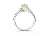 White gold Fancy Yellow Oval Cut Solitaire Diamond Ring with Six-Prong Setting and Classic Band_16