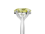 White gold Fancy Yellow Oval Cut Solitaire Diamond Ring with Six-Prong Setting and Classic Band_29