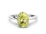 White gold Fancy Yellow Oval Cut Solitaire Diamond Ring with Six-Prong Setting and Classic Band_37
