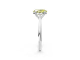 White gold Fancy Yellow Oval Cut Solitaire Diamond Ring with Six-Prong Setting and Classic Band_39