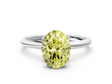 White gold Fancy Yellow Oval  Cut Solitaire Engagement Ring with Four-Prong Setting and Classic Band_20