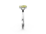 White gold Fancy Yellow Oval  Cut Solitaire Engagement Ring with Four-Prong Setting and Classic Band_22