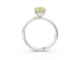 White gold Fancy Yellow Oval  Cut Solitaire Engagement Ring with Four-Prong Setting and Classic Band_23