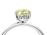 White gold Fancy Yellow Oval  Cut Solitaire Engagement Ring with Four-Prong Setting and Classic Band_24