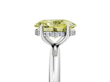 White gold Fancy Yellow Oval  Cut Solitaire Engagement Ring with Four-Prong Setting and Classic Band_25