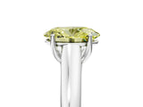 White gold Fancy Yellow Oval Cut Solitaire Engagement Ring with Tapered Band and Four-Prong Setting_32