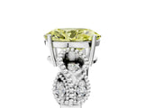 White gold Fancy Yellow Oval Cut Solitaire Milgrain Leaf Band with Prong Setting_17