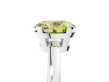 White gold Fancy Yellow Oval  Cut Solitaire Ring with Four-Prong Setting and Classic Band_46