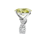 White gold Fancy Yellow Oval Cut Solitaire Twisted Pave Band with Four-Prong Setting_20