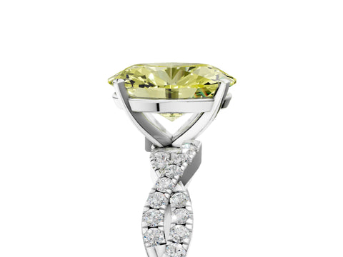 White gold Fancy Yellow Oval Cut Solitaire Twisted Pave Band with Four-Prong Setting_20