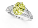 White gold Fancy Yellow Oval  Cut Split Shank Pave Diamond Engagement Ring with Four-Prong Setting_24