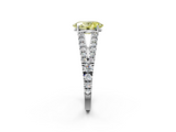 White gold Fancy Yellow Oval  Cut Split Shank Pave Diamond Engagement Ring with Four-Prong Setting_26