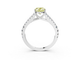 White gold Fancy Yellow Oval  Cut Split Shank Pave Diamond Engagement Ring with Four-Prong Setting_26