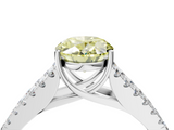 White gold Fancy Yellow Oval  Cut Split Shank Pave Diamond Engagement Ring with Four-Prong Setting_28
