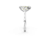 White gold Fancy Yellow Oval  Diamond Cluster Halo Solitaire with Four-Prong Setting_108