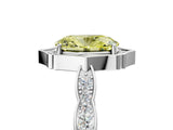 White gold Fancy Yellow Oval  Halo Diamond Engagement Ring with Milgrain Band and Four-Prong Setting_68