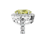 White gold Fancy Yellow Oval  Halo Diamond Engagement Ring with Pavé Band and Four-Prong Setting_86
