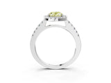 White gold Fancy Yellow Oval  Halo Diamond Pavé Solitaire Ring_42