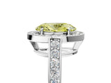 White gold Fancy Yellow Oval  Halo Pavé Diamond Engagement Ring with Bezel Setting_54