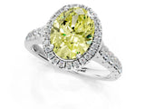 White gold Fancy Yellow Oval  Halo Pavé Diamond Engagement Ring with Four-Prong Setting_27