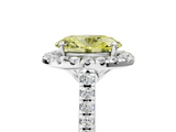 White gold Fancy Yellow Oval  Halo Pavé Diamond Engagement Ring with Four-Prong Setting_8