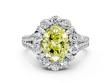 White gold Fancy Yellow Oval  Halo Split Shank Diamond Engagement Ring with Pave Band and Four-Prong Setting_54