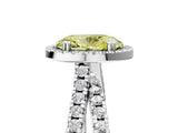 White gold Fancy Yellow Oval  Halo Split Shank Diamond Ring with Pavé Setting_43