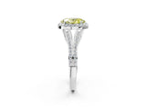 White gold Fancy Yellow Oval  Halo Split Shank Pave Diamond Ring with Four-Prong Setting_51