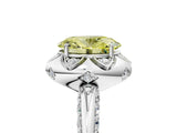 White gold Fancy Yellow Oval  Halo Split Shank Pave Diamond Ring with Petal Prong Setting_37
