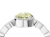 White gold Fancy Yellow Oval  Milgrain Marquise Diamond Twist Band Ring_66
