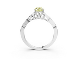White gold Fancy Yellow Oval  Solitaire Celtic Knot Engagement Ring with Four-Prong Setting_44
