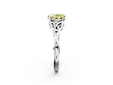 White gold Fancy Yellow Oval  Solitaire Celtic Knot Engagement Ring with Four-Prong Setting_44
