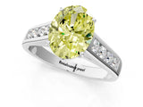 White gold Fancy Yellow Oval  Solitaire Channel-Set Diamond Engagement Ring with Four-Prong Setting_33