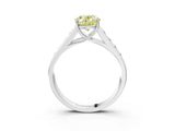 White gold Fancy Yellow Oval  Solitaire Channel-Set Diamond Engagement Ring with Four-Prong Setting_35