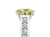 White gold Fancy Yellow Oval  Solitaire Channel-Set Diamond Engagement Ring with Four-Prong Setting_37