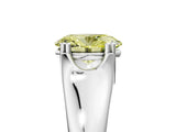 White gold Fancy Yellow Oval  Solitaire Diamond Ring with Six-Prong Cathedral Setting_37