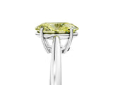 White gold Fancy Yellow Oval  Solitaire Diamond Ring with Split Shank and Four-Prong Setting_29