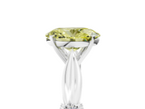 White gold Fancy Yellow Oval  Solitaire Diamond Twisted Band with Four-Prong Setting_63