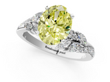 White gold Fancy Yellow Oval  Solitaire Marquise Twist Band with Six-Prong Setting_59
