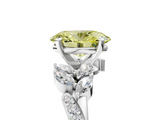 White gold Fancy Yellow Oval  Solitaire Marquise Twist Band with Six-Prong Setting_63