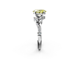 White gold Fancy Yellow Oval  Solitaire Marquise Twist Band with Six-Prong Setting_64