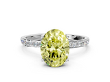 White gold Fancy Yellow Oval  Solitaire Pavé Diamond Engagement Ring with Four-Prong Setting_39