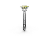 White gold Fancy Yellow Oval  Solitaire Pave Split Shank Engagement Ring with Six-Prong Setting_39