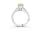 White gold Fancy Yellow Oval  Solitaire Pave Split Shank Engagement Ring with Six-Prong Setting_40