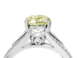 White gold Fancy Yellow Oval  Solitaire Pave Split Shank Engagement Ring with Six-Prong Setting_41