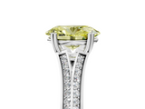 White gold Fancy Yellow Oval  Solitaire Pave Split Shank Engagement Ring with Six-Prong Setting_42
