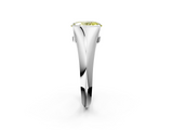 White gold Fancy Yellow Oval  Solitaire Tension Set Diamond Ring_22