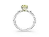 White gold Fancy Yellow Oval  Solitaire Twisted Band Prong Set Engagement Ring_64