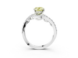 White gold Fancy Yellow Oval  Solitaire with Pavé Twist Band and Four-Prong Setting_79